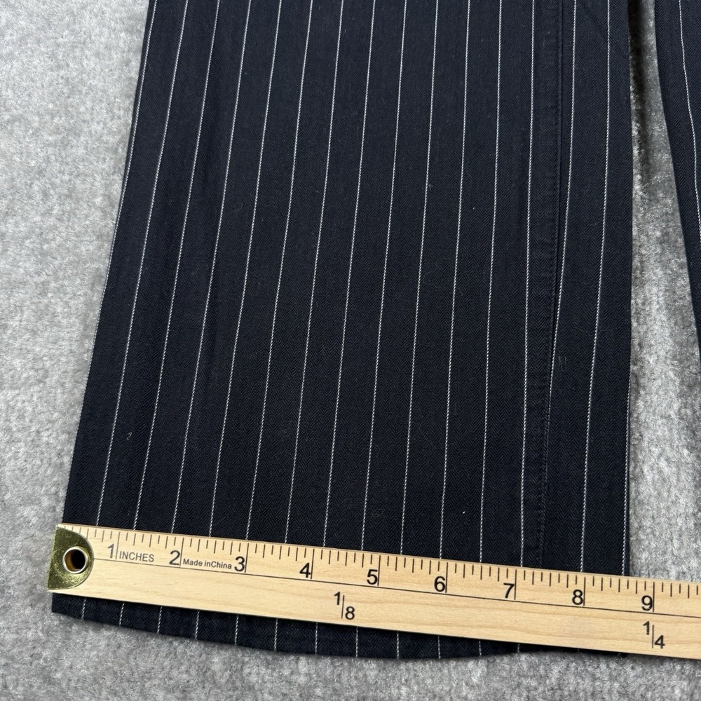 VTG Chaps True American Pants Women's 14 Navy Blue Pinstriped Straight Classic - Picture 9 of 9